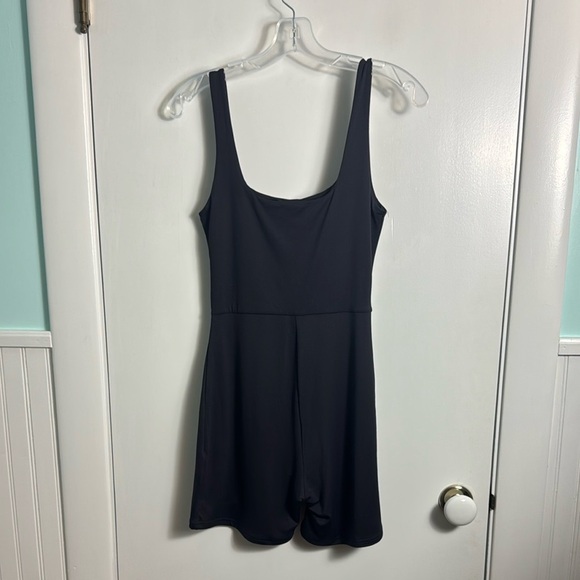 Meshki Black Tight Playsuit Romper Size Medium Lounge Active Minimalist - Picture 5 of 9